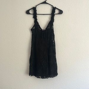 Lace black slip top